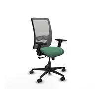 PIQUERAS Y CRESPO Silla de oficina Zulema, Mecanismo Sincro, Verde esmeralda/Gris