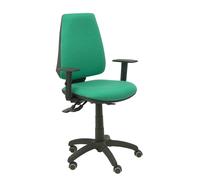 Silla Elche S bali verde brazos regulables ruedas de parquet