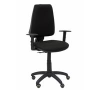 PIQUERAS Y CRESPO Silla Elche con Mecanismo de Contacto Permanente y Brazos Regulables, Negro