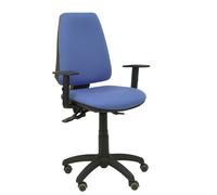 PIQUERAS Y CRESPO Silla Elche con Mecanismo Asíncrono, Brazos 1D y Tela Azul Claro