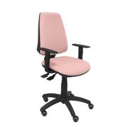 PIQUERAS Y CRESPO Silla Elche con Mecanismo Asincro, Tela Rosa Pálido y Brazos 1D