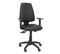 Silla Elche S similpiel negro brazos regulables