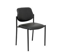 Piqueras y Crespo Silla Fija Villalgordo similpiel Negro chasis Negro