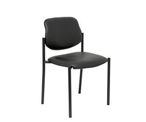 Piqueras y Crespo Silla Fija Villalgordo similpiel Negro chasis Negro