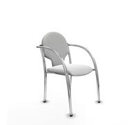PIQUERAS Y CRESPO Silla Hellín Blanca con Brazos Fijos