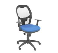 PIQUERAS Y CRESPO Silla Jorquera con Mecanismo Sincro, Malla Negra y Asiento Azul Marino