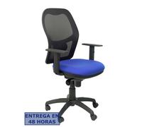 Silla Jorquera malla negra asiento bali azul