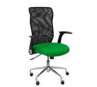 PIQUERAS Y CRESPO Silla Minaya con Brazos Abatibles, Asiento Verde y Respaldo de Malla Negro