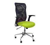 PIQUERAS Y CRESPO Silla Minaya con Brazos Abatibles, Mecanismo Basculante, Asiento Pistacho y Respaldo Negro
