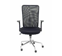 Piqueras y Crespo Silla de oficina Minaya – Respaldo de malla y asiento 3D, negra
