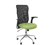 Piqueras y Crespo Silla Minaya - basculante, brazos abatibles, asiento verde oliva, respaldo negro