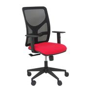 Silla Motilla malla negra asiento bali rojo brazo regulable