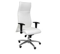 PIQUERAS Y CRESPO Sillón Albacete Blanco con Mecanismo Sincro y Base de Aluminio