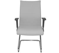 Sillón Albacete confidente patín similpiel blanco