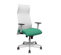 PIQUERAS Y CRESPO Sillón Albacete Verde Esmeralda y Blanco con Mecanismo Sincro