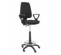 Piqueras y Crespo Taburete de oficina Elche CP – brazos Golf, tejido Bali, negro