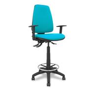 Piqueras y Crespo Taburete Elche S Bali 39B10RN con brazos regulables Verde turquesa