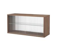 Pira Vitrina Pira Nogal-cristal estriado. 90x31 cm. 4 puertas