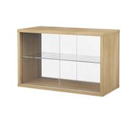 Pira Vitrina Pira Roble blanqueado-cristal transparente. 70x31 cm. 4 puertas
