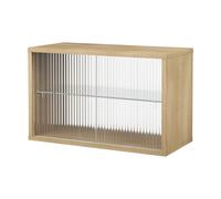 Pira Vitrina Pira Roble blanqueado-vidrio estriado. 70x31 cm. 4 puertas
