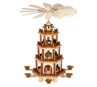 Pirámide de Navidad XL marrón madera
