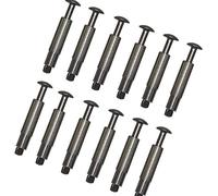 PisciHogar Tornillo de Anclaje para Lona, cobertor de Piscina. 100% INOX (Acero-Aluminio) y escamoteable MONOBLOC. Pack de: (12 Uds)