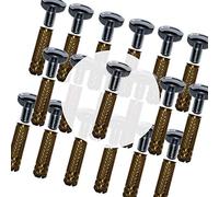 PisciHogar | Tornillos de Anclaje para Cobertor, Lona, Cubierta de Piscina | Incluye Tornillo de Acero INOX + Taco latón + “Expansor” Allen de Acero INOX | Ø 10 mm | Pack de (18 Uds)