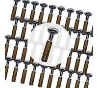 PisciHogar | Tornillos de Anclaje para Cobertor, Lona, Cubierta de Piscina | Incluye Tornillo de Acero INOX + Taco latón + “Expansor” Allen de Acero INOX | Ø 10 mm | Pack de (50 Uds)