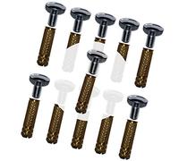 PisciHogar | Tornillos de Anclaje para Cobertor, Lona, Cubierta de Piscina | Incluye Tornillo de Acero INOX + Taco latón + “Expansor” Allen de Acero INOX | Ø 10 mm | Pack de (10 Uds)