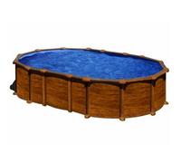 Piscina Amazonia Gre Oval Acabado Madera Vigas Subterráneas Filtro Arena - 610x375