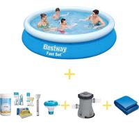 Piscina Bestway - Fast Set - 366 x 76 cm - Incluye kit de mantenimiento WAYS, bomba de filtración y liner para el fondo