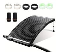 Piscina calentada solar Sonnewelt de 113 x 35 cm, diámetro de conexión del colector solar para piscina de 32-40 mm, calentador de piscina solar ajustable, piscina para ducha de jardín