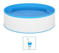 Piscina De Chapoteo Skimmer Colgante Y Bomba 350x90 Cm Blanco Vidaxl