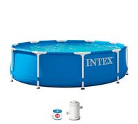 Piscina desmontable circular intex metal frame 3 metros c/depuradora