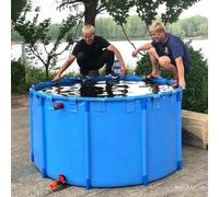 Piscina Desmontable con Marco Piscina Elevada Redonda Profundidad De 1.2m 1m 0.8m 0.6m, Set De Piscina Redonda con Estructura para Exteriores Y Válvula De Desagüe(8478L/2240GAL - 3X1.2M (D X H))