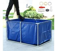 Piscina Desmontable con Marco Piscina sobre El Suelo para Patio Trasero para Adultos, Tanque De Agua Rectangular con Estructura De Acero Inoxidable/Acuario Exteriores(4x1.5x0.6m(951 gal/3600 L))