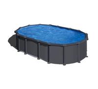 Piscina Desmontable ovalada color antracita 730 x 375 x 132 cm de acero GRE -CD Talla única