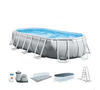 Piscina desmontable ovalada Prism Frame con depuradora, PIscina Prisma Frame Intex, Piscina Intex con depuradora, Piscina ovalada Intex, Piscina con depuradora de cartucho, Piscina depuradora