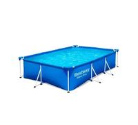 Piscina desmontable rectangular Bestway Splash de PVC azul 300x201x66 cm con depuradora incluida tipo I de 1.249 L/h y capacidad 3.300 L para jardín