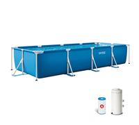 Intex Pools Piscina desmontable rectangular Metal Frame con depuradora 450x220x84 cm azul