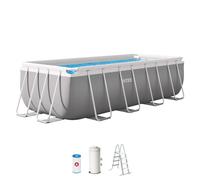 Piscina desmontable rectangular intex prism frame 4 metros + depuradora + escalera