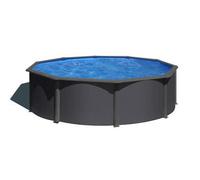 Gre Anthracite Redonda Ø460 x 132 cm - Piscina desmontable de acero