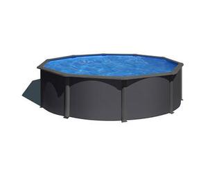 Piscina Desmontable redonda color antracita 460x120cm-30/100 de acero GRE - CD Talla única