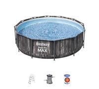 Piscina Desmontable Redonda Steel Pro Max 366x100 Cm Con Depuradora De Cartucho 2.006 L/h Escalera De Seguridad