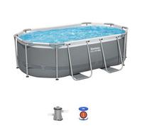 Piscina Desmontable Tubular Bestway Steel Pro Max Oval 305 X 200 X 84 Cm Con Depuradora De Cartucho 1.249 L/h