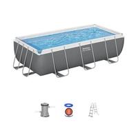Piscina Desmontable Tubular Bestway Steel Pro Max Rectangular 404 X 201 X 100 Cm Con Depuradora De Cartucho 2.006 L/h Y Escalera