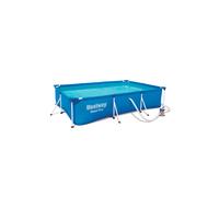 Piscina Desmontable Tubular Infantil Bestway Deluxe Splash Frame Pool 300x201x66 Cm con Depuradora de Cartucho de 1.249 Litros/hora Blue 300 x 201 x 66 cm