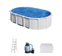 Gre Haiti Ovalada 610x375x132 cm - Piscina desmontable - Postes enterrados