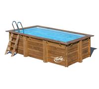 Piscina de madera Marbella 2 (L x An x Al: 420 x 270 x 117 cm, Natural, 10.000 l)