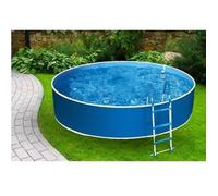 Piscina Elevada Redonda 3,6x0,9m Azuro Azul/blanco(liner,escalera,skimfilter,sin Agujeros)